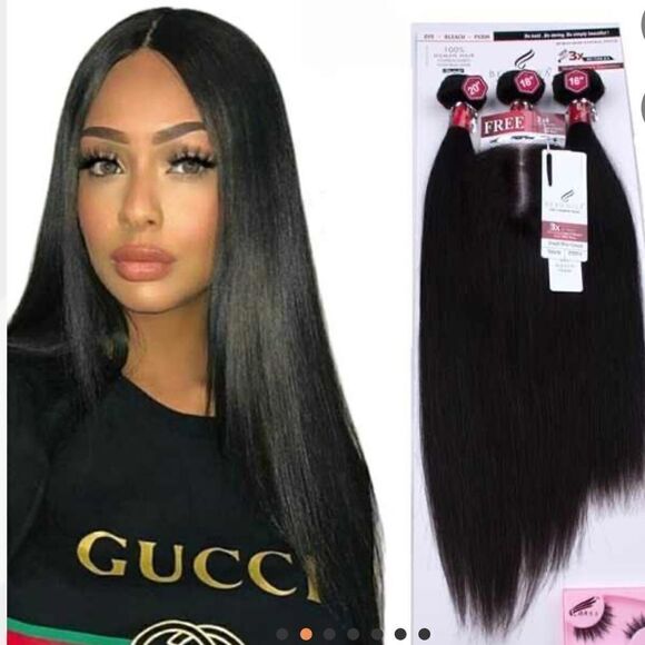 Brazilian Mink 3 Bundles With Lace Closure Hair